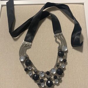 Black and Silver Statement Necklace
